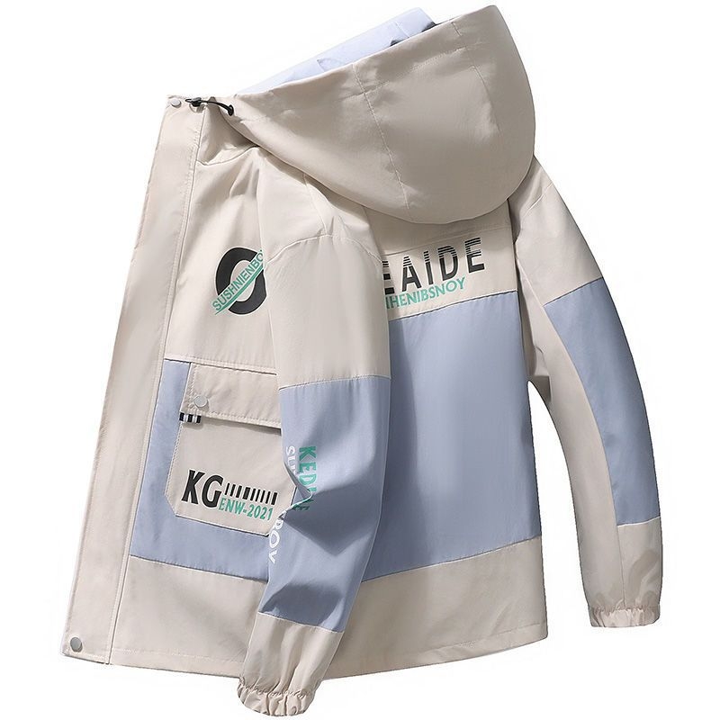 Puuvillane kapuutsiga jak, korea stiilis, kitsas vöökoht, ühekordne sulgemine, puuvillane täidis