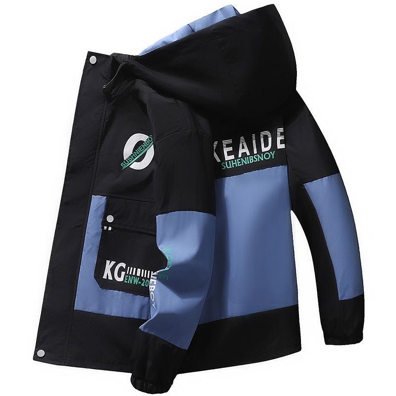 Puuvillane kapuutsiga jak, korea stiilis, kitsas vöökoht, ühekordne sulgemine, puuvillane täidis