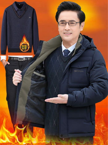 Jachetă de iarnă pentru bărbați, cu glugă și umplutură din poliester, lungime medie, închidere cu fermoar, căptușeală detașabilă, multe buzunare cu fermoar, guler înalt