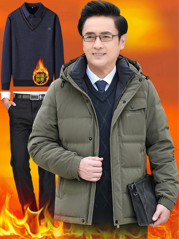 Jachetă de iarnă pentru bărbați, cu glugă și umplutură din poliester, lungime medie, închidere cu fermoar, căptușeală detașabilă, multe buzunare cu fermoar, guler înalt