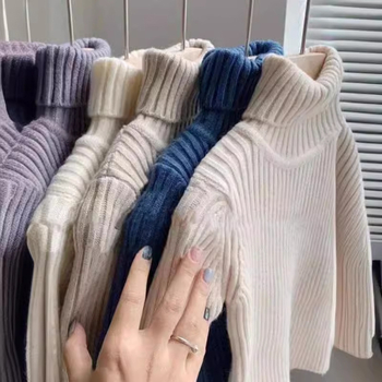 Vaikų megztinis su aukštu kaklu, korejiško stiliaus, ilgomis rankovėmis, vienos spalvos, skirtas vaikams 3-8 metų, medžiaga: medvilnė ir poliesteris (50% poliesterio)