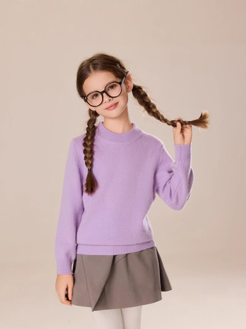 Vaikų kašmyro megztinis, tirštas, universalus, ilgos rankovės