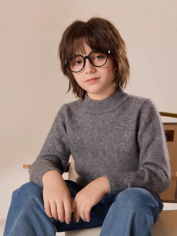 Vaikų kašmyro megztinis, tirštas, universalus, ilgos rankovės