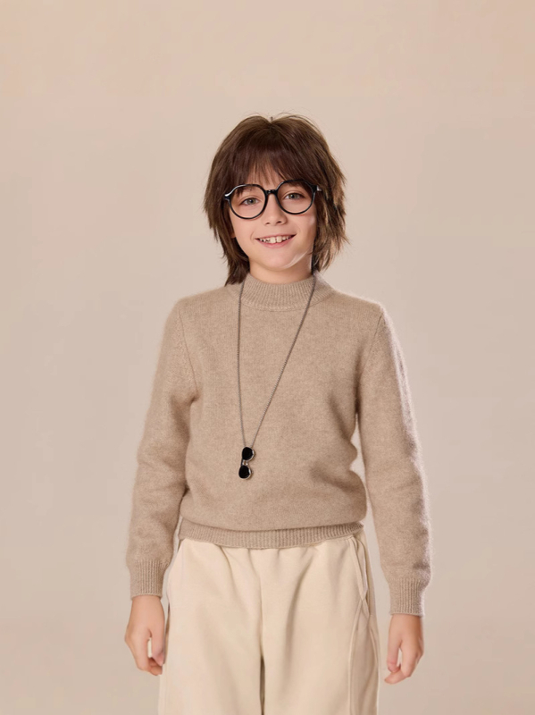 Vaikų kašmyro megztinis, tirštas, universalus, ilgos rankovės