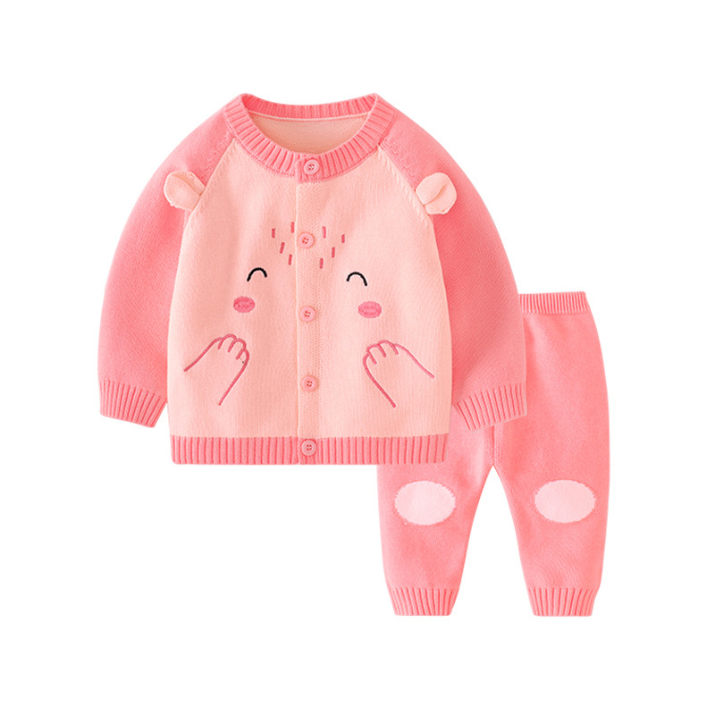 Vaikų megztas kardiganas, 95% medvilnė, vienu mygtuku, ilgomis rankovėmis, amžius 1–3 metai