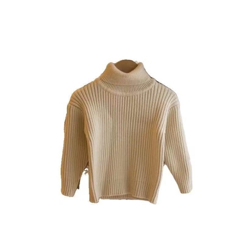 Vaikų megztinis Korėjietišku stiliumi, su fliso įdėklu, aukštu kaklu, ilgas rankoves (žiema, ruduo ir pavasaris)