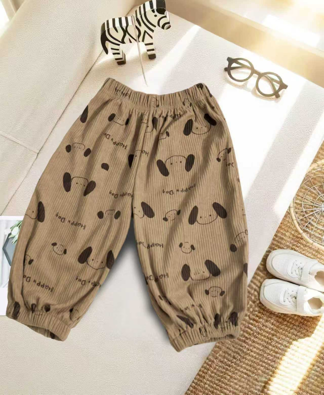 Dječje hlače Corduroy u korejskom stilu, unisex casual, 100% poliester, proljeće–jesen