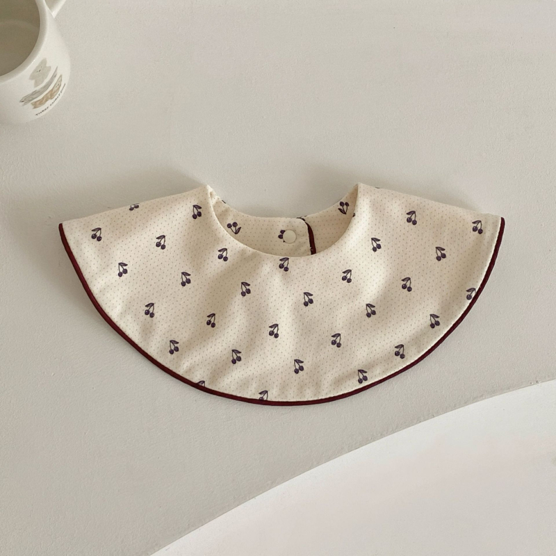 Dvostrani dječji slinasti šal od 100% pamuka, s rubom, unisex, upijajući, za novorođenčad do 12 mjeseci