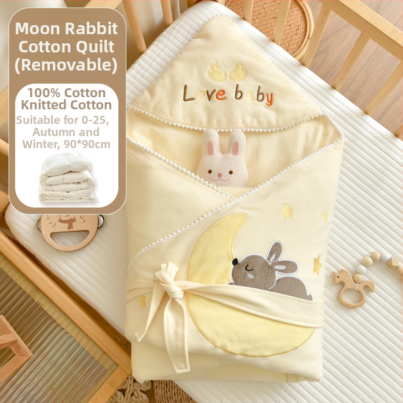 Tipo A 100% medvilninė kūdikio įvyniojimo pledas, medvilnės užpildas, medvilnės audinys, 0,55–1,0 kg, žiema