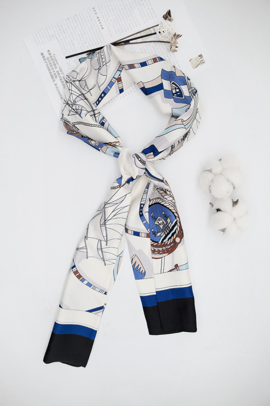 Полиестер сатен квадратен шал за дами, Luo Hao, произход Джинхау, стил квадратен, офис моден