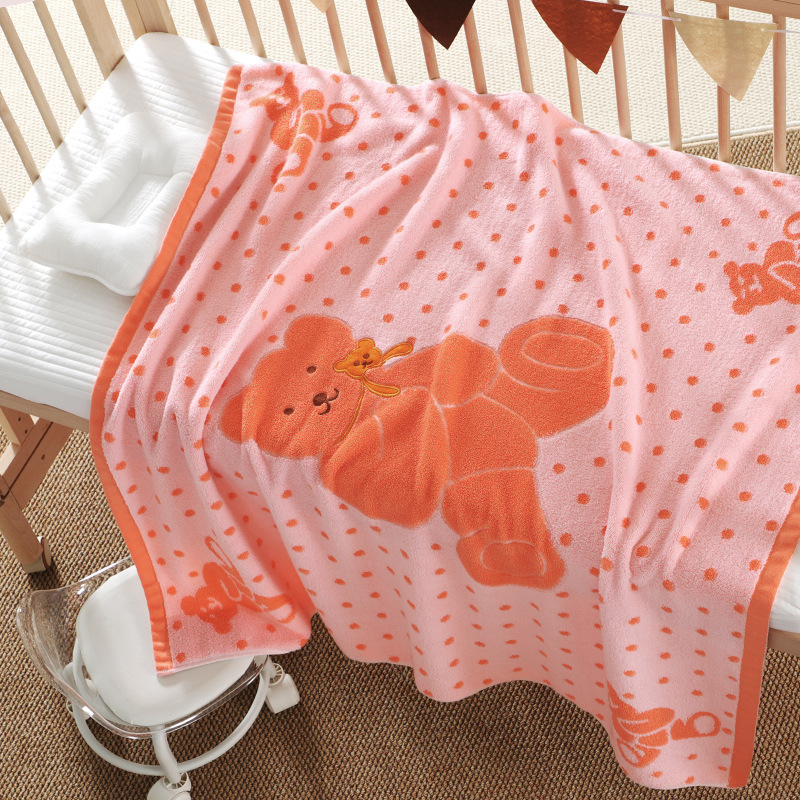 Dječji ručnik za kupanje od čiste pamuka, jacquard tkanina, 32s pređa, težina 500 g ili više