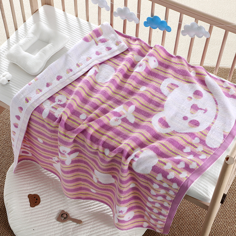 Dječji ručnik za kupanje od čiste pamuka, jacquard tkanina, 32s pređa, težina 500 g ili više