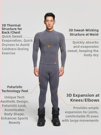 Unisex ātri žūstošs vilnas termālais komplekts ziemas, pavasara un rudens sportiem: slēpošana, riteņbraukšana, pārgājieni