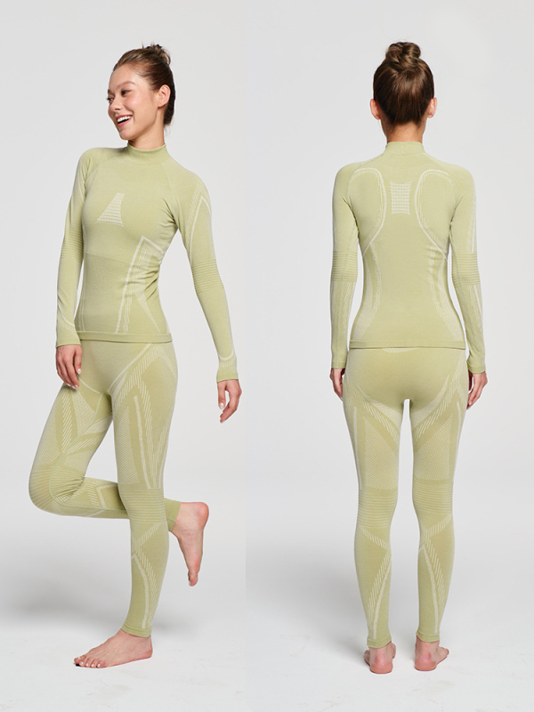 Unisex ātri žūstošs vilnas termālais komplekts ziemas, pavasara un rudens sportiem: slēpošana, riteņbraukšana, pārgājieni