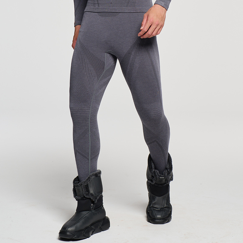 Unisex ātri žūstošs vilnas termālais komplekts ziemas, pavasara un rudens sportiem: slēpošana, riteņbraukšana, pārgājieni