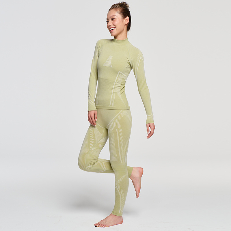 Unisex ātri žūstošs vilnas termālais komplekts ziemas, pavasara un rudens sportiem: slēpošana, riteņbraukšana, pārgājieni