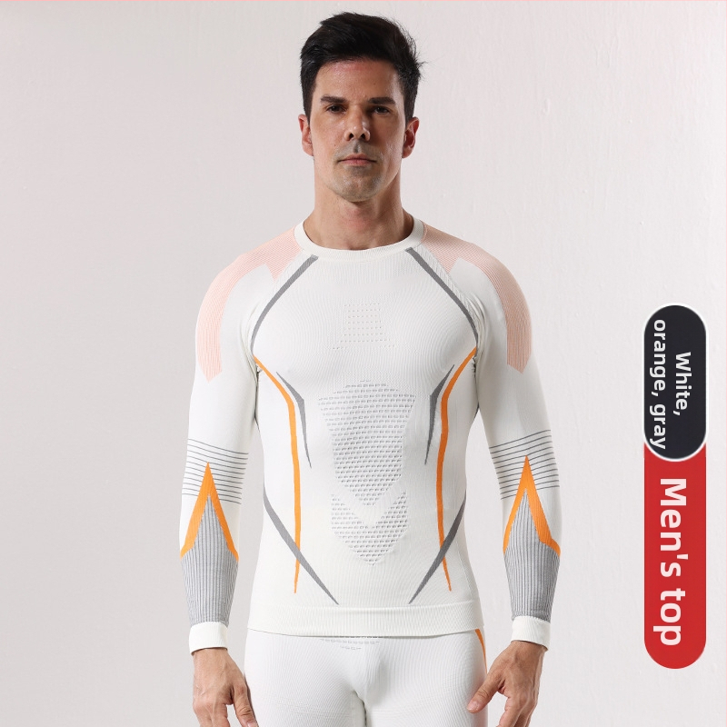 Vīriešu skiju bāzes slāņa komplekts ar ātru žāvēšanu – silts, mitrumu vadot, maisījuma šķiedras, piemērots ziemai, rudenim un pavasarim.