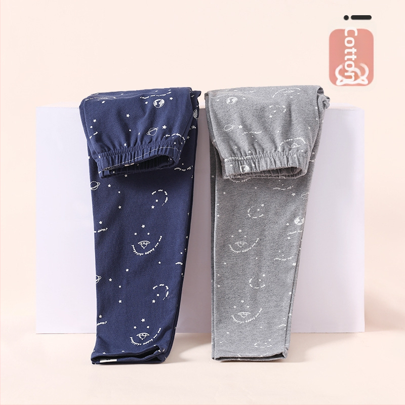 Berniukams skirti medvilnės-vilos ilgos kelnės, viduryje juosmens, 100% medvilnė, ruduo–žiema, 3–8 metų