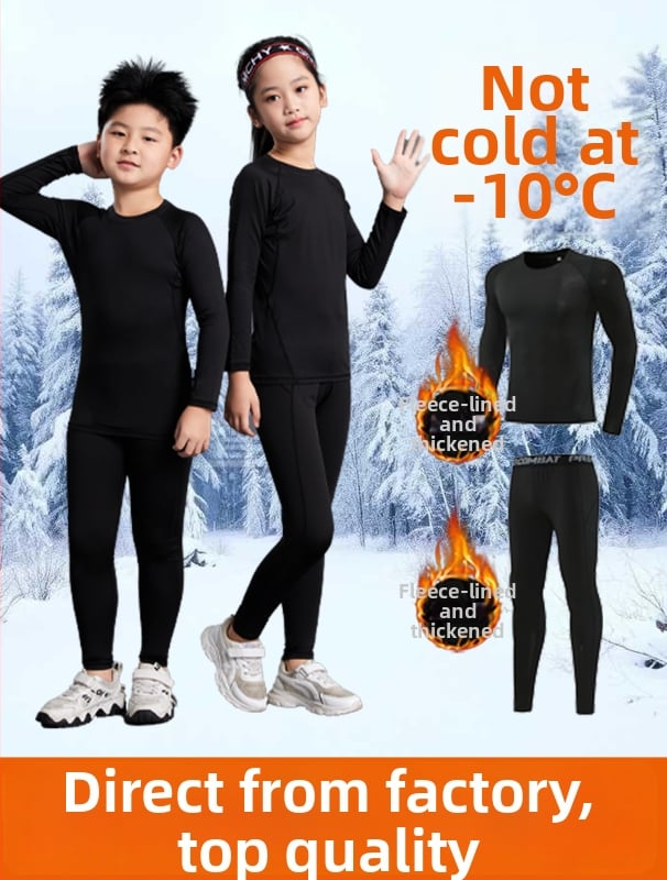 Unisex bērnu sporta komplekts ar stingru piegriezumu, garas piedurknes, gurnu garums, 92% poliesters ar 8% spandeksa oderi, velūra iekšpuse; piemērots ziemai, pavasarim un rudenim; basketbols, futbols, skrējiens.