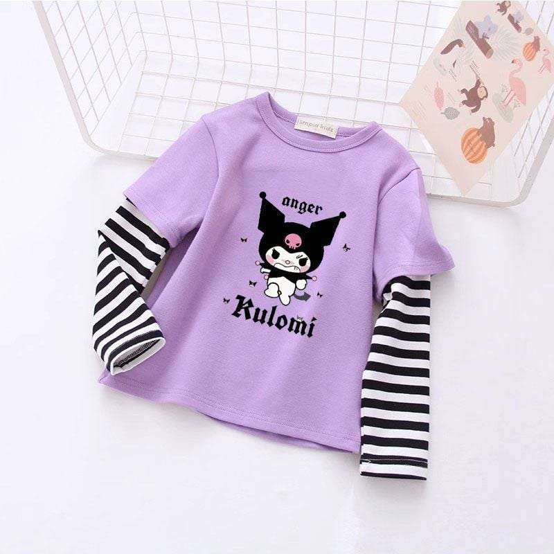 Vaikų marškinėliai su ilgomis rankovėmis naujagimiams mergaitėms, animacinių filmų raštas, corduroy audinys su triušio kailiu (pagrindinis audinys 91-95%)