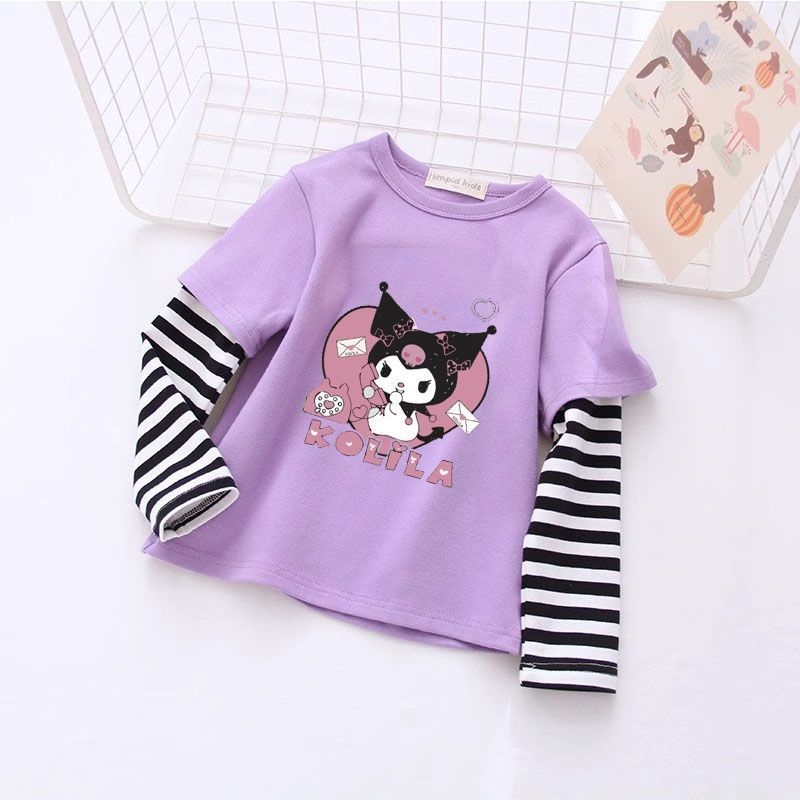 Vaikų marškinėliai su ilgomis rankovėmis naujagimiams mergaitėms, animacinių filmų raštas, corduroy audinys su triušio kailiu (pagrindinis audinys 91-95%)