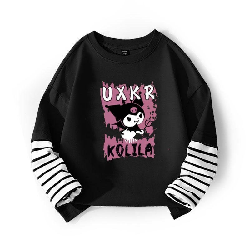 Vaikų marškinėliai su ilgomis rankovėmis naujagimiams mergaitėms, animacinių filmų raštas, corduroy audinys su triušio kailiu (pagrindinis audinys 91-95%)