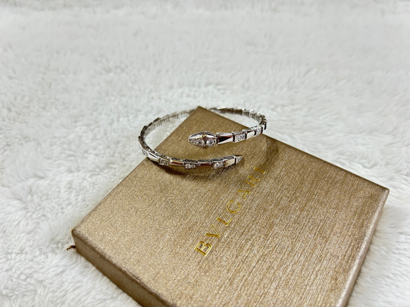 Baojia kígyó karkötő teljes gyémánttal, rugalmas nyitás, kevert anyagok, súly 20 g, Cold Wind stílus, személyre szabott trend ékszer