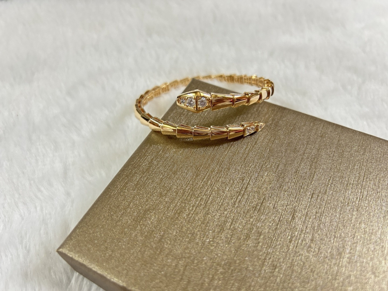 Baojia kígyó karkötő teljes gyémánttal, rugalmas nyitás, kevert anyagok, súly 20 g, Cold Wind stílus, személyre szabott trend ékszer