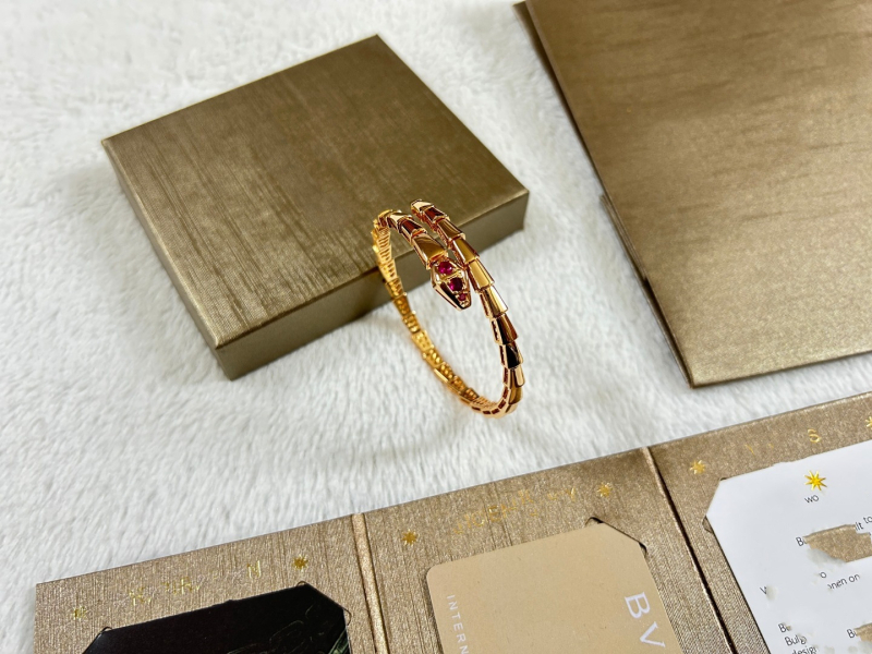 Baojia kígyó karkötő teljes gyémánttal, rugalmas nyitás, kevert anyagok, súly 20 g, Cold Wind stílus, személyre szabott trend ékszer