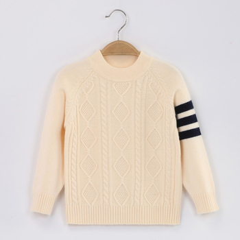 Vaikų megztinis, Korėjos stiliaus, storas kašmyro megztinis, apvali kaklo iškirptė, ilgos rankovės
