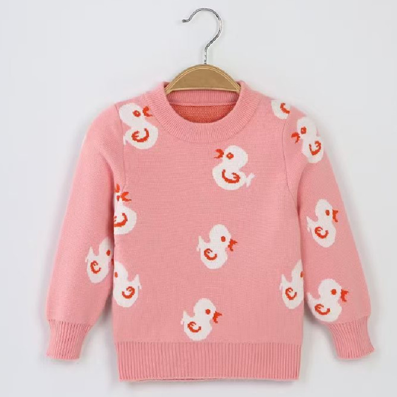 Vaikų megztinis, Korėjos stiliaus, storas kašmyro megztinis, apvali kaklo iškirptė, ilgos rankovės