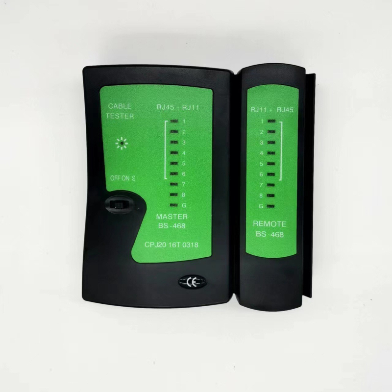 RJ45/RJ11 tester mrežnih kablova i telefonskih linija (Brend BS; Materijal: Plastika; Set: 1 kom.; Opseg primjene: testiranje mrežnih kablova i telefonskih linija; Format: Srednji)