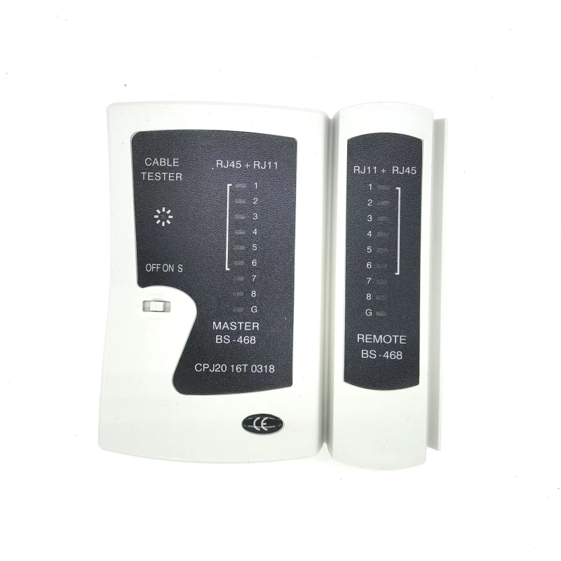 RJ45/RJ11 tester mrežnih kablova i telefonskih linija (Brend BS; Materijal: Plastika; Set: 1 kom.; Opseg primjene: testiranje mrežnih kablova i telefonskih linija; Format: Srednji)