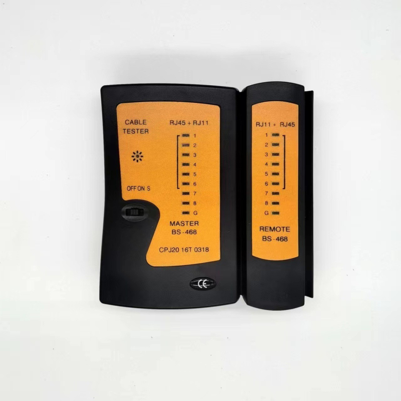 RJ45/RJ11 tester mrežnih kablova i telefonskih linija (Brend BS; Materijal: Plastika; Set: 1 kom.; Opseg primjene: testiranje mrežnih kablova i telefonskih linija; Format: Srednji)