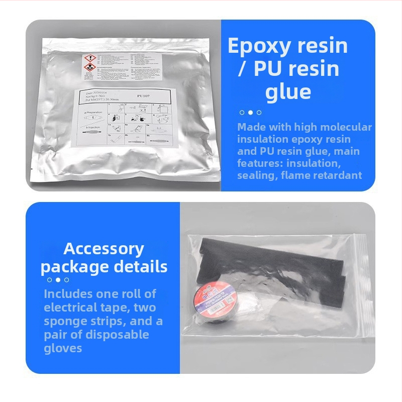 Gujia Pildīta ar līmi ūdensnecaurīga savienojumu kaste ārējiem niršanas sūknēm, PP korpuss, izolēta