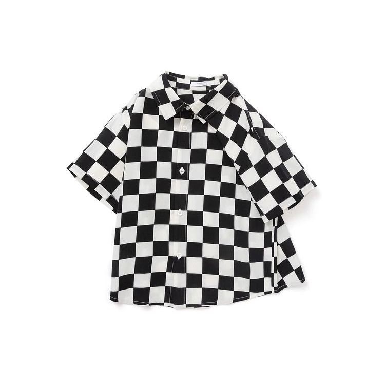 Unisex vaikų marškinėliai – Mori stiliaus vintage gėlių raštas, trumpomis rankovėmis, marškinėlių apykaklė, 2025 m. vasara