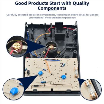 Analogni multimetar MF47 s mehaničkim pokazivačem, visoka preciznost, za električare i studente (MF47A: standardna konfiguracija; s krokodilskim klipom; s 10A vrhom; s silikon kablovima)