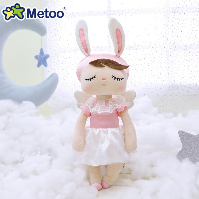 Плюшена кукла с образ на анимационен ангел, пълнена с PP памук, плюш от кадифе, подходяща за деца на възраст 7–14 години.