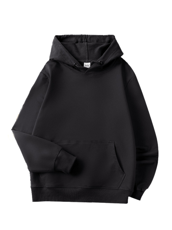 Muški teški džemper s kapuljom, fleece iznutra, 96% pamuk, širok kroj, okrugli vrat