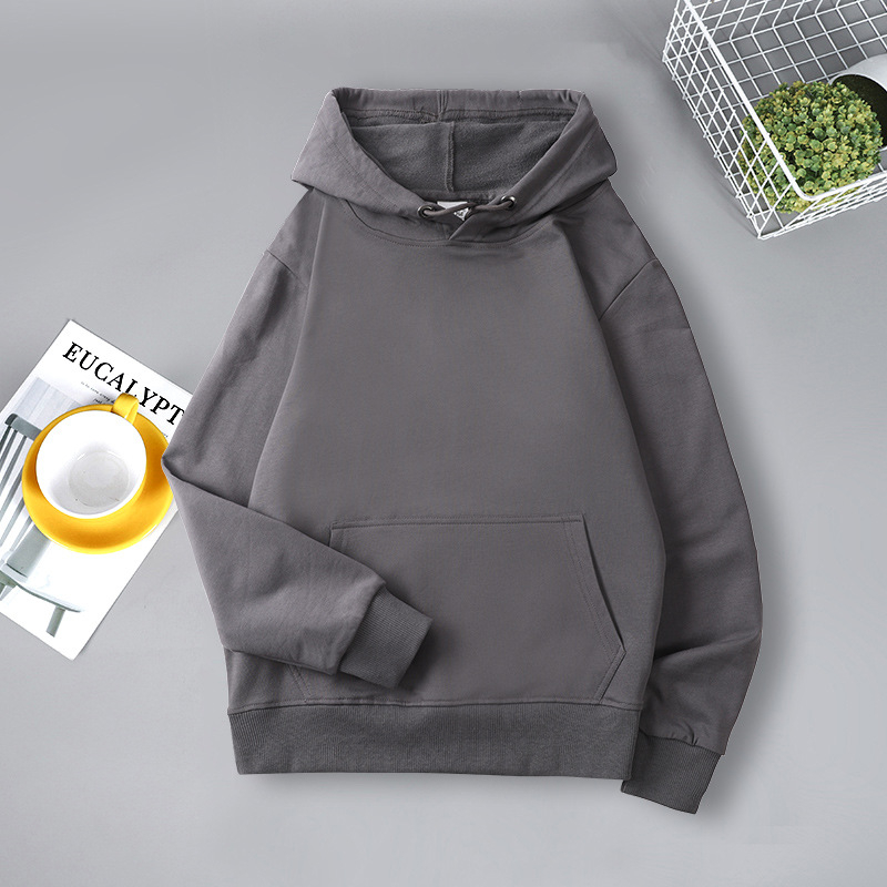 Muški teški džemper s kapuljom, fleece iznutra, 96% pamuk, širok kroj, okrugli vrat