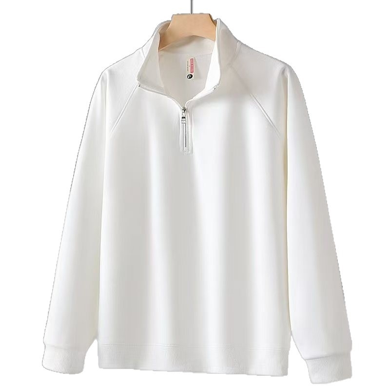 Pamukova mikina s zatvaračem, stojeći ovratnik, raglan rukavi, udoban kroj