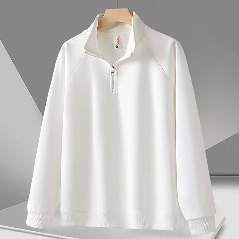 Pamukova mikina s zatvaračem, stojeći ovratnik, raglan rukavi, udoban kroj