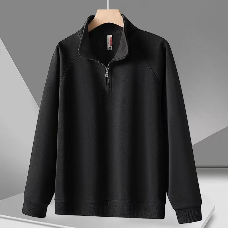 Pamukova mikina s zatvaračem, stojeći ovratnik, raglan rukavi, udoban kroj