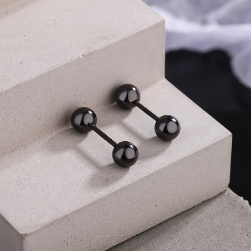 Réz fülbevalók Seiko felülettel, geometriai dizájn és szív alakú cirkón kövek