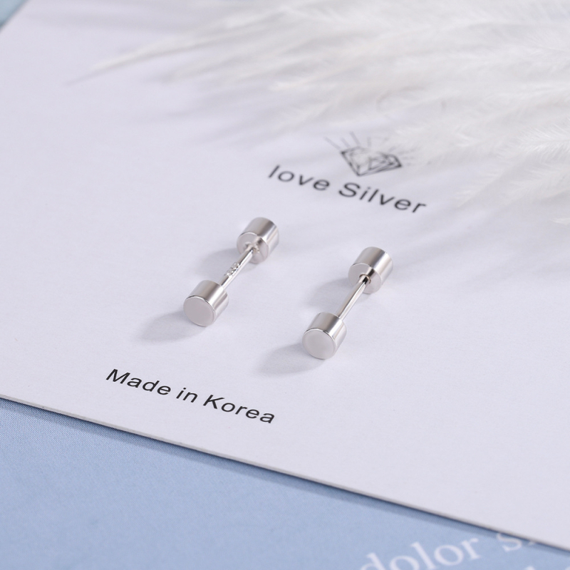 Réz fülbevalók Seiko felülettel, geometriai dizájn és szív alakú cirkón kövek