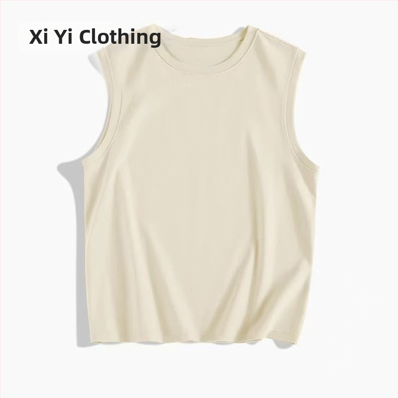 Muški bezruk T‑shirt od pamuka, 180 g, ljeto, s izšivenom tiskom, prilagođeno logo