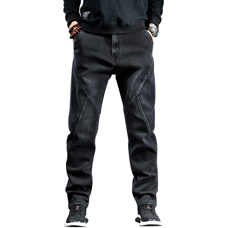 Férfi farmerok, egyenes szabás, középmagasságú derék, cipzáras zárás, mikroelasztikusság, öt zseb