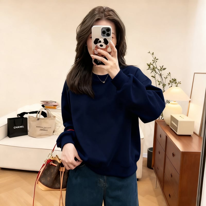 Női kapucnis pulóver kerek nyakkal, hosszú ujjú, szöveges nyomtatás, őszi 2025, európai elegáns ingázó stílus