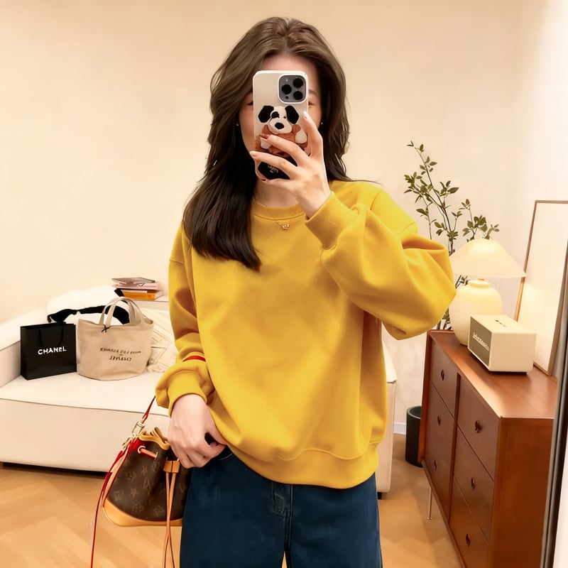 Női kapucnis pulóver kerek nyakkal, hosszú ujjú, szöveges nyomtatás, őszi 2025, európai elegáns ingázó stílus