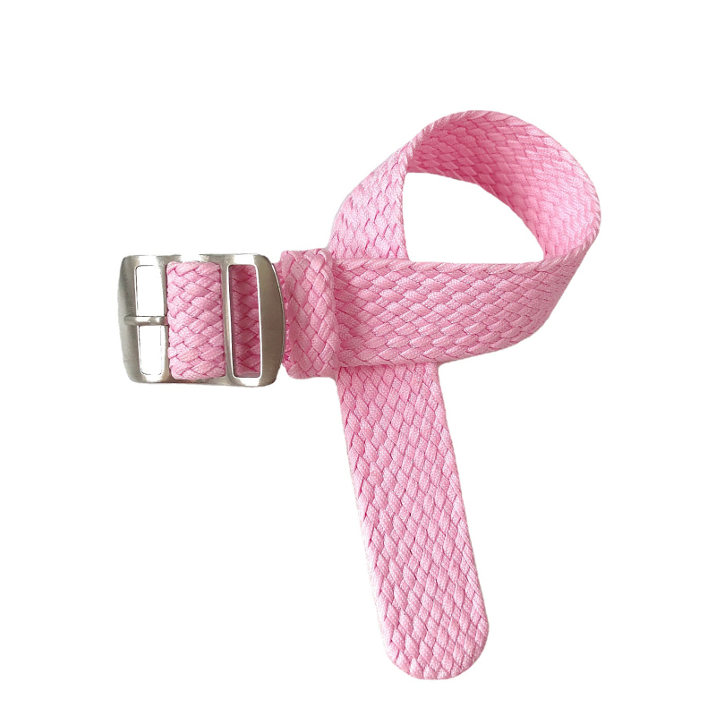 Nijon narukvica za sat s twist pletenicom, srebrno matovim kopčom od nehrđajućeg čelika; marka Instantaneous jump strap.